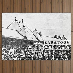 "The Starting Gate" Saratoga Springs Race Course Track Outdoor Rug