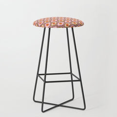 70s Disco Daisy Flower Pattern Stool