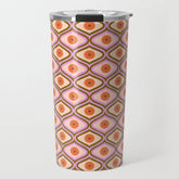 70s Disco Daisy Flower Pattern Travel Mug