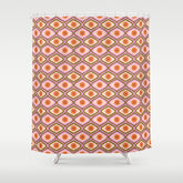 70s Disco Daisy Flower Pattern Shower Curtain