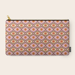 70s Disco Daisy Flower Pattern Carry All Pouch