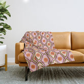 70s Disco Daisy Flower Pattern Throw Blanket