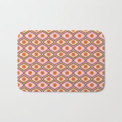 70s Disco Daisy Flower Pattern Bath Mat