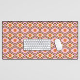 70s Disco Daisy Flower Pattern Desk Mat