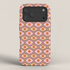 70s Disco Daisy Flower Pattern iPhone Case