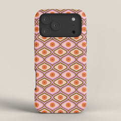 70s Disco Daisy Flower Pattern iPhone Case