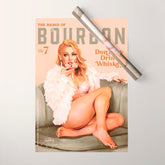 "The Babes Of Bourbon: Don't Cry, Drink Whiskey" Sexy Blonde Pinup Girl Vintage Art Wrapping Paper