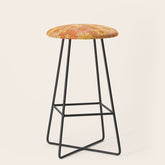 70s Retro Daisy Floral Stool
