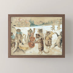 Carol Singing Cats' Funny Vintage Christmas Louis Wain Mini Art Print