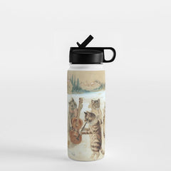 Carol Singing Cats' Funny Vintage Christmas Louis Wain Water Bottle