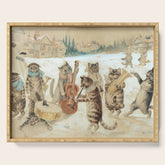 Carol Singing Cats' Funny Vintage Christmas Louis Wain Serving Tray