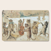 Carol Singing Cats' Funny Vintage Christmas Louis Wain Cutting Board