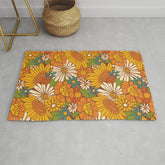 70s Retro Floral Rug