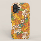 70s Retro Floral iPhone Case