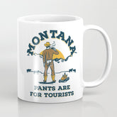 "Montana: Pants Are For Tourists" Funny Retro Cowboy Travel Art Coffee Mug