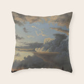 "Cloud Study" by Knud Baade, 1838 Throw Pillow
