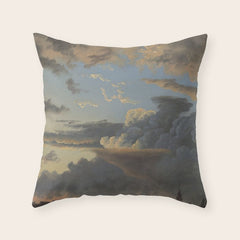 "Cloud Study" by Knud Baade, 1838 Throw Pillow