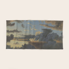 "Cloud Study" by Knud Baade, 1838 Bath Towel