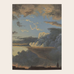 "Cloud Study" by Knud Baade, 1838 Poster