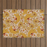70s Floral Pattern Outdoor Rug