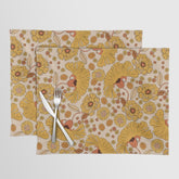 70s Floral Pattern Placemat