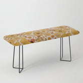 70s Floral Pattern Bench