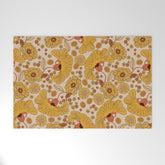 70s Floral Pattern Welcome Mat