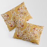 70s Floral Pattern Pillow Sham