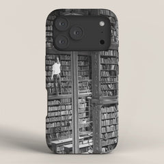 A book lovers dream - Cast-iron Book Alcoves Cincinnati Library black and white photography iPhone Case
