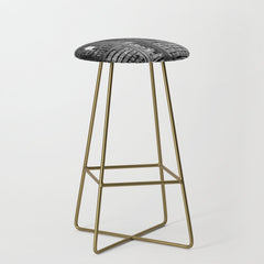 A book lovers dream - Cast-iron Book Alcoves Cincinnati Library black and white photography Stool