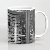 A book lovers dream - Cast-iron Book Alcoves Cincinnati Library black and white photography Coffee Mug