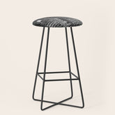 A book lovers dream - Cast-iron Book Alcoves Cincinnati Library black and white photography Stool