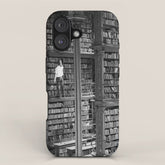 A book lovers dream - Cast-iron Book Alcoves Cincinnati Library black and white photography iPhone Case
