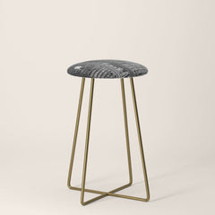 A book lovers dream - Cast-iron Book Alcoves Cincinnati Library black and white photography Stool