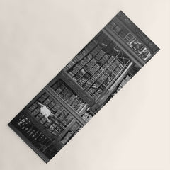 A book lovers dream - Cast-iron Book Alcoves Cincinnati Library black and white photography Yoga Mat