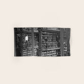 A book lovers dream - Cast-iron Book Alcoves Cincinnati Library black and white photography Bath Towel