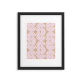 "Grapes and apple slices (pale pink)" Framed Art Print