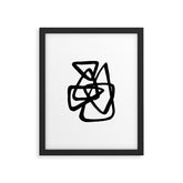 A Family Of Five White Background Framed Art Print