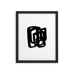 A Heavy Thought White Background Framed Art Print