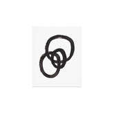 And I Op' Minimalist Ink Line Drawing Abstract Black Brush Strokes Modern Funky Maze by Ejaaz Haniff Art Print