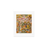 (Book of omens) Angels bow before Adam and Eve in Paradise Islamic Antique Art Art Print
