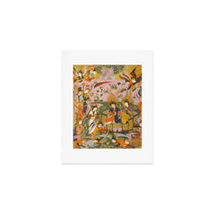 (Book of omens) Angels bow before Adam and Eve in Paradise Islamic Antique Art Art Print