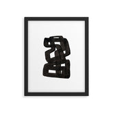 Boulder' Mid Century Modern Fun Abstract Shapes Framed Art Print