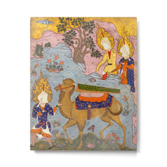 "Coffin of Imam 'Ali", Folio from a Falnama (The Book of Omens) of Ja'far al-Sadiq Metal Print