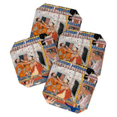 -India, Mughal, Reign of Akbar, 16th century - Page from Tales of a Parrot (Tuti-nama)- Eighth night- The deceitful wife a - 1962 Coaster