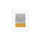 (White Background) Mid Century Modern Minimalist Rothko Inspired Color Field With Lines Geometric Style Art Print