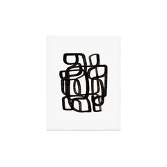 Writing On The Wall' Mid Century Modern Fun Abstract Shapes Art Print
