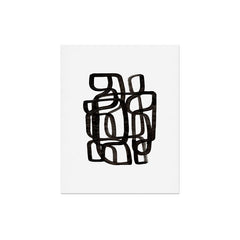 Writing On The Wall' Mid Century Modern Fun Abstract Shapes Art Print