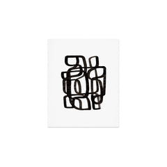 Writing On The Wall' Mid Century Modern Fun Abstract Shapes Art Print