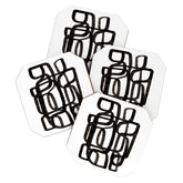Writing On The Wall' Mid Century Modern Fun Abstract Shapes Coaster